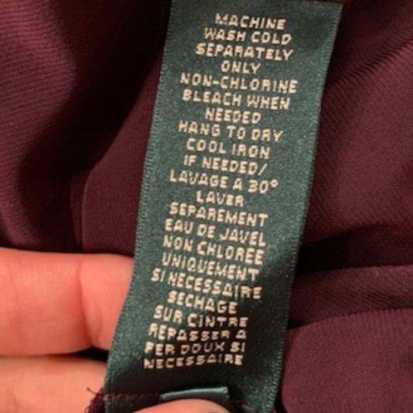 Lauren Ralph Lauren Plum Dress - Sz 4 - Picture 5 of 6